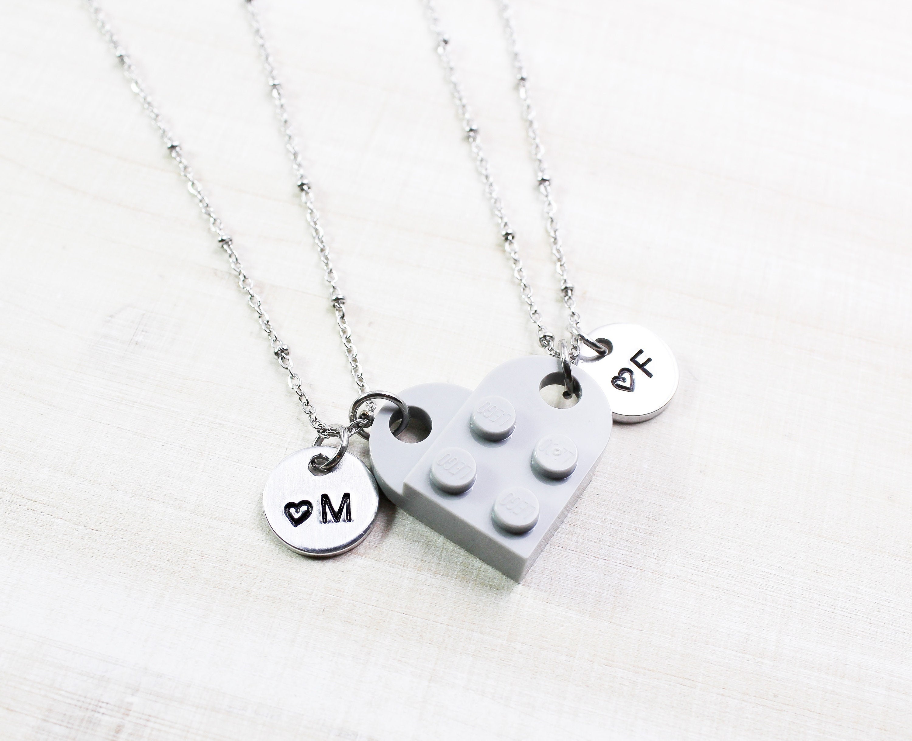 Connecting Heart Friendship Necklace, Made From Authentic