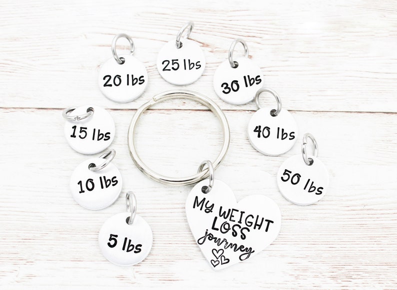 Personalized Weight Loss Journey Keychain Weight Loss Tracker Etsy
