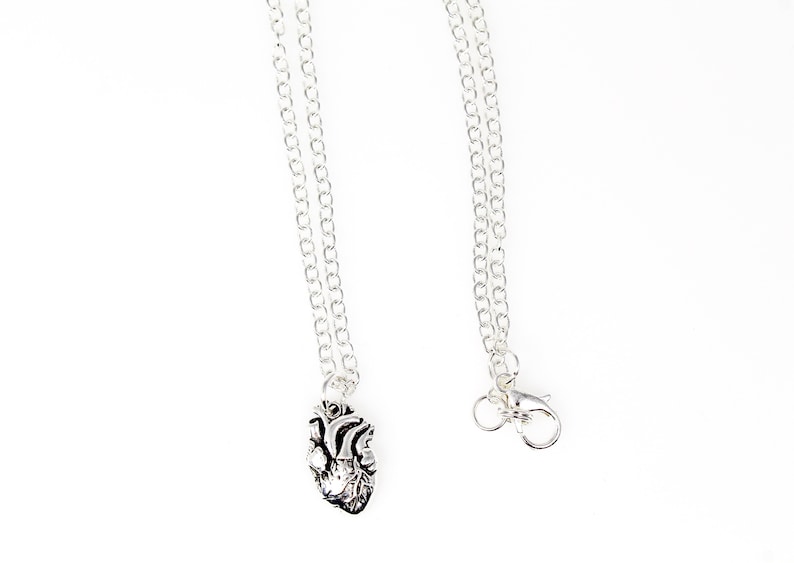 Human Heart Jewelry Cardiac Surgeon Gifts Anatomic Necklace Medical Heart Surgery Gift Anatomical Heart Necklace Realistic Heart Charm