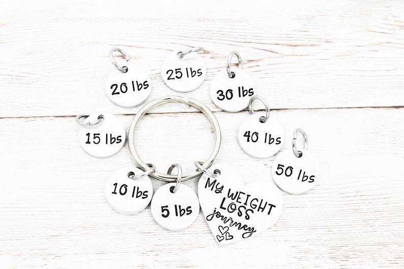 Personalized Weight Loss Journey Keychain Weight Loss Tracker Etsy