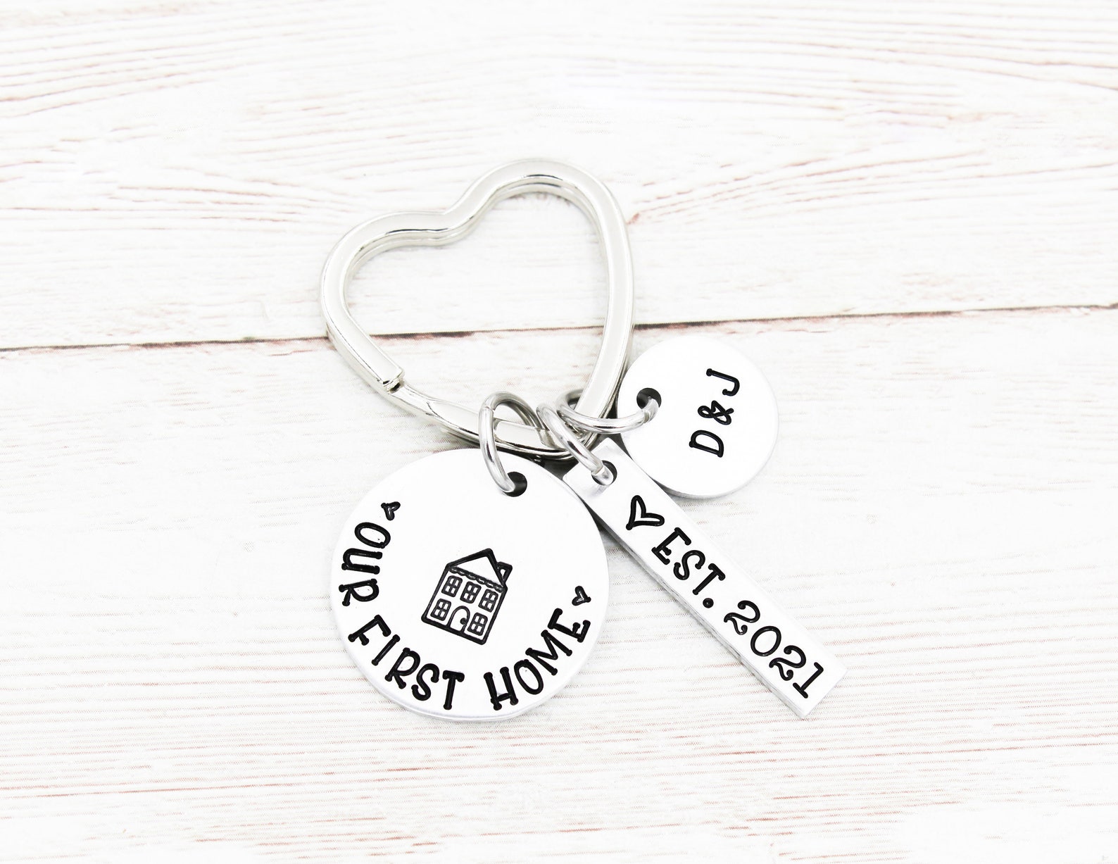 Our First Home Keychain New Homeowners Gift 1st Time Etsy