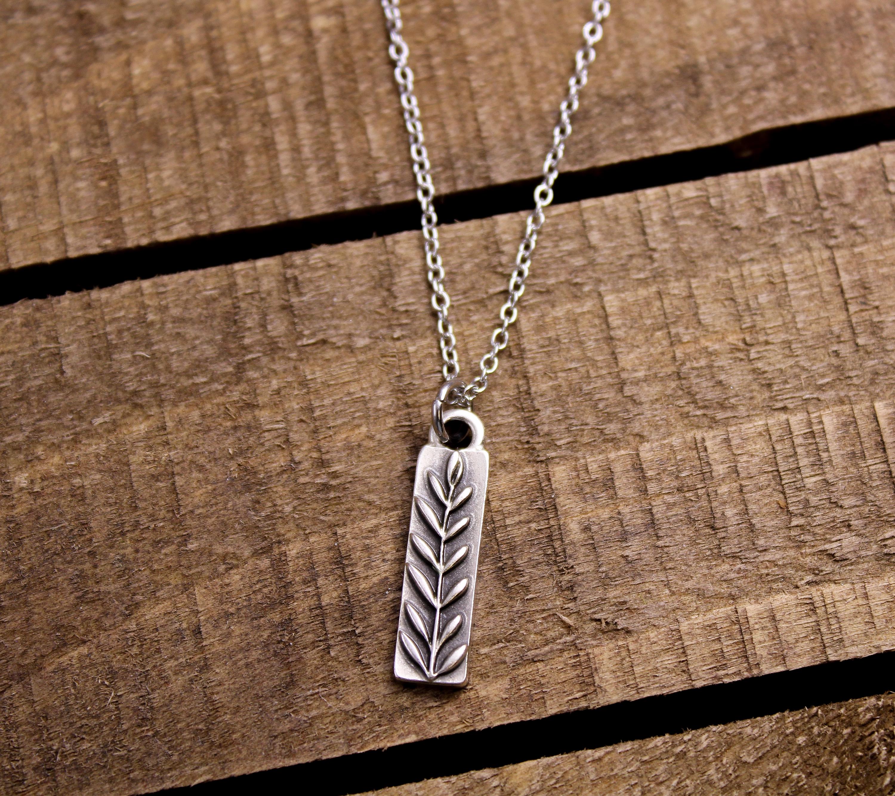 Silver Fern Leaf Pendant Necklace, Plant Jewelry, Nature Gifts