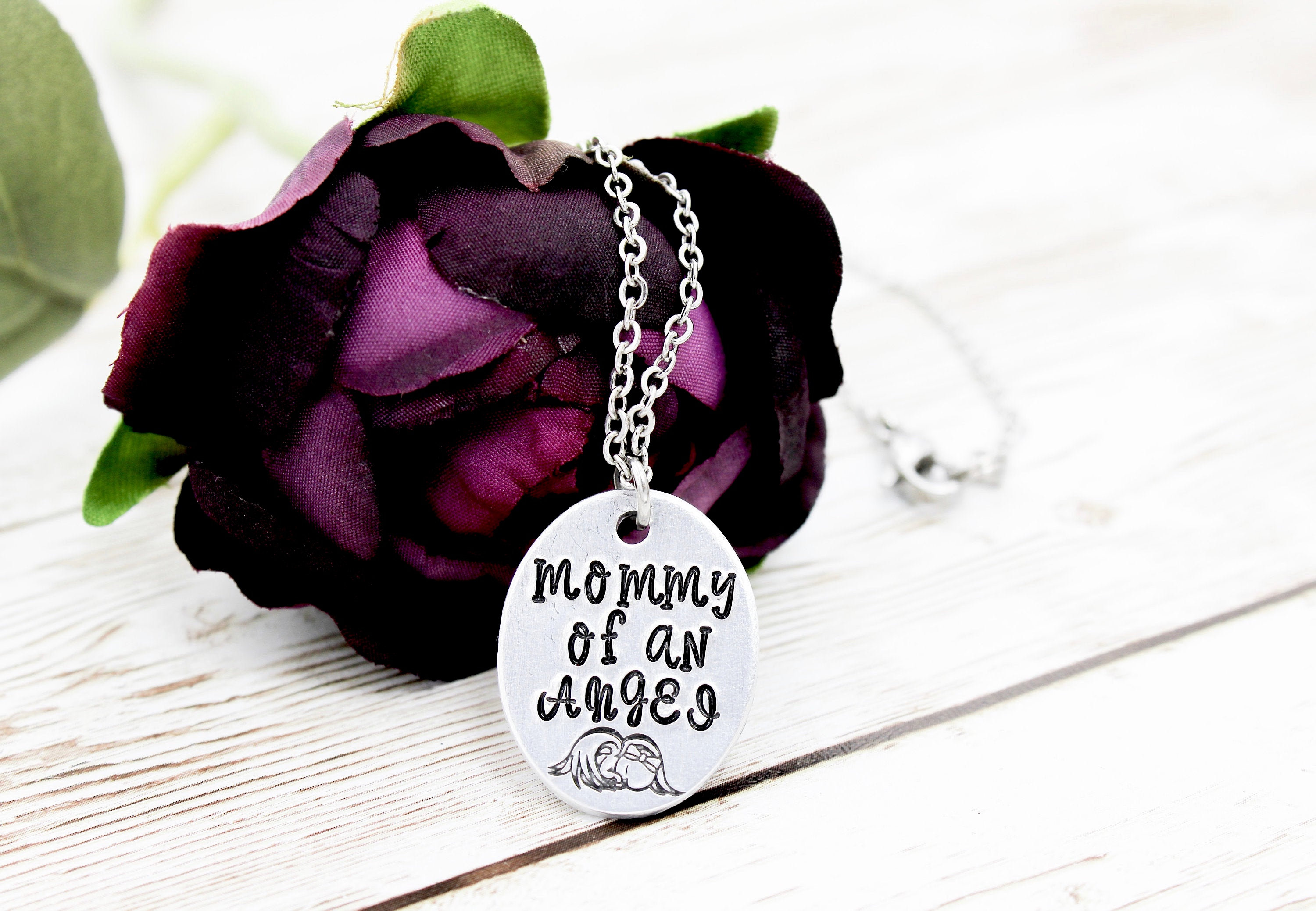 Collana Mamma di un angelo, regalo commemorativo per aborto spontaneo, gioiello per ricordare la perdita del bambino, regalo di condoglianze per la mamma in caso di perdita del bambino, regalo per