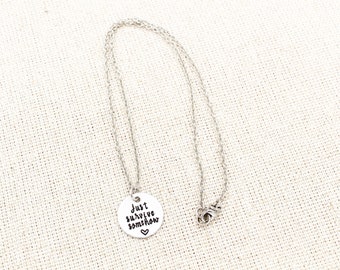 Just Survive Somehow, TWD Inspired Necklace, Enid JSS Necklace, The Walking  Dead Inspired, Inspiring Quote Necklace, Teen Jewelry, Zombie