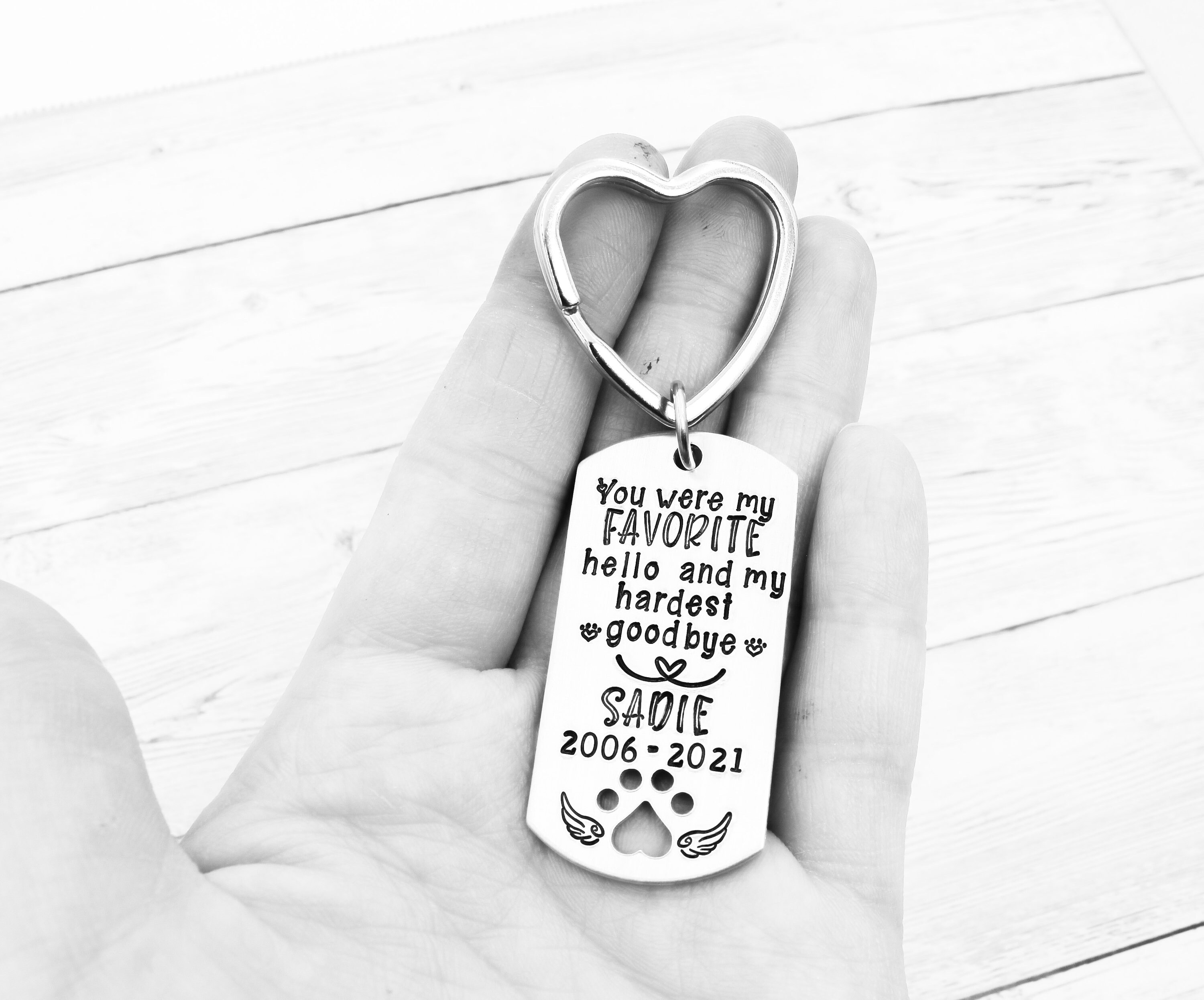 Portachiavi Commemorativo Per Animali - Ricordo Con Impronte Per Perdita Cane O Gatto - Foto 7