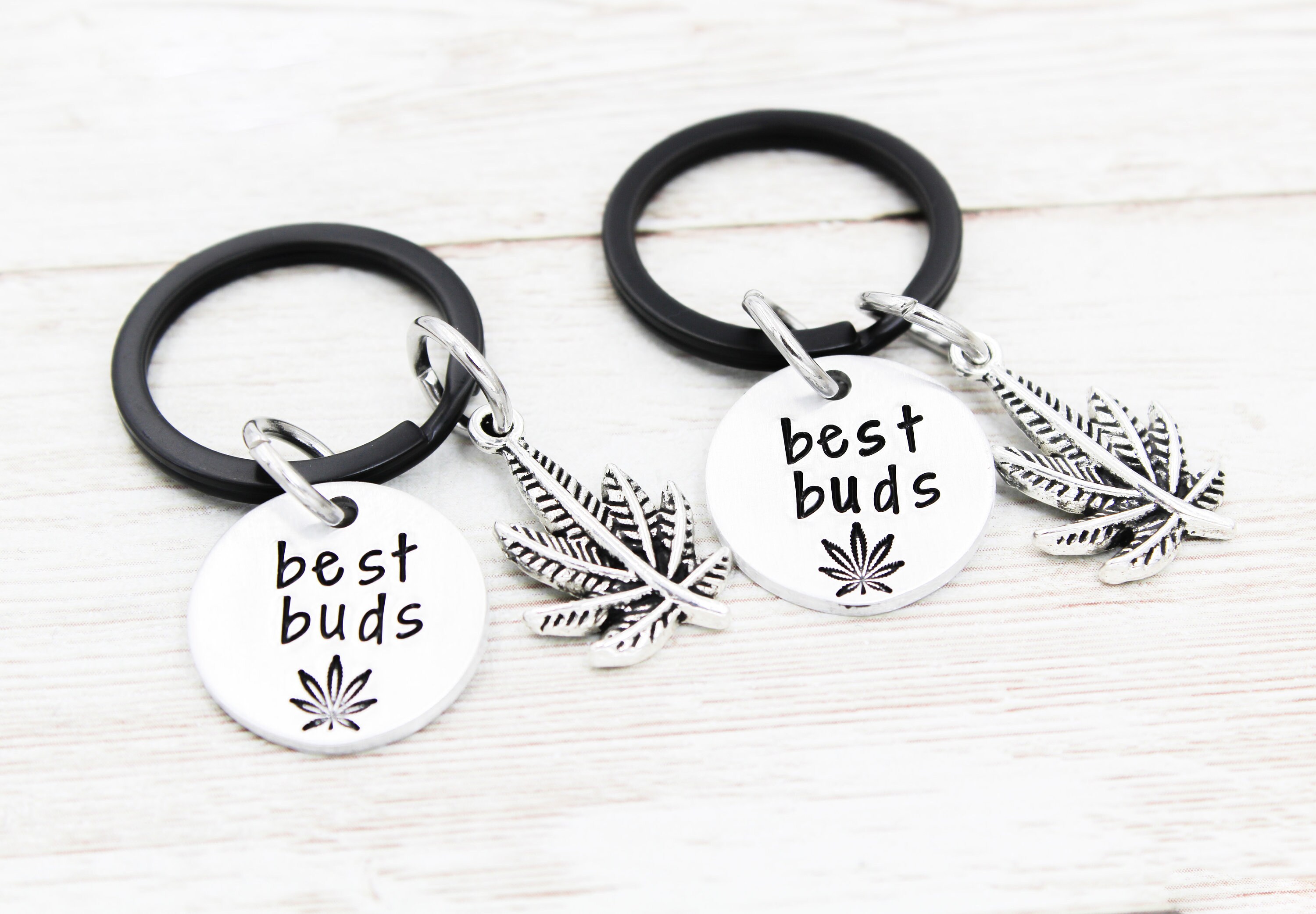 Best Buds Keychain, Marijuana Keychain, Best Friends Keyring