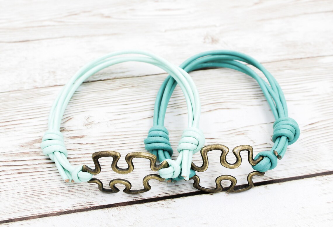 Matching Puzzle Piece Bracelets Couples Bracelet Set Etsy