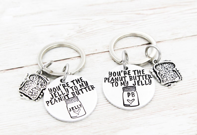 You Are the Peanut Butter to My Jelly Keychain Set Matching Etsy