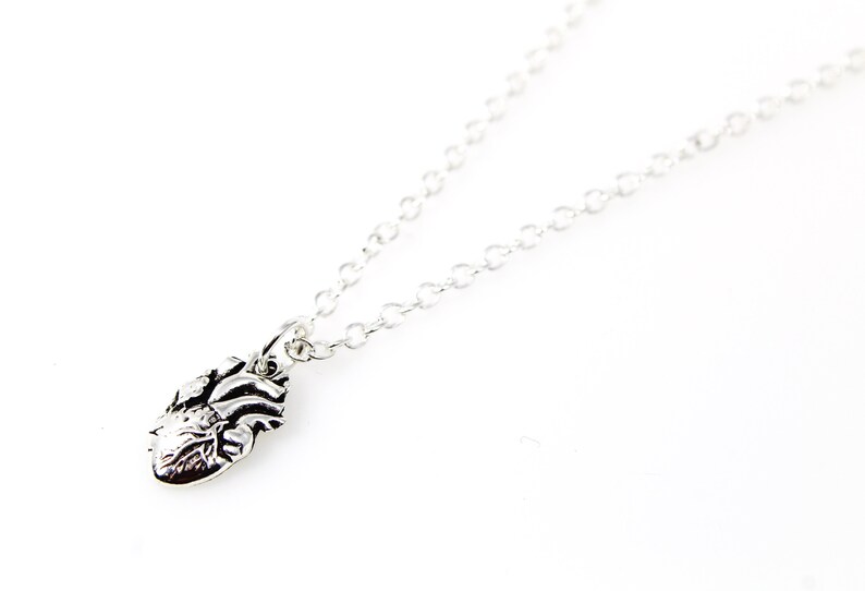 Human Heart Jewelry Cardiac Surgeon Gifts Anatomic Necklace Medical Heart Surgery Gift Anatomical Heart Necklace Realistic Heart Charm