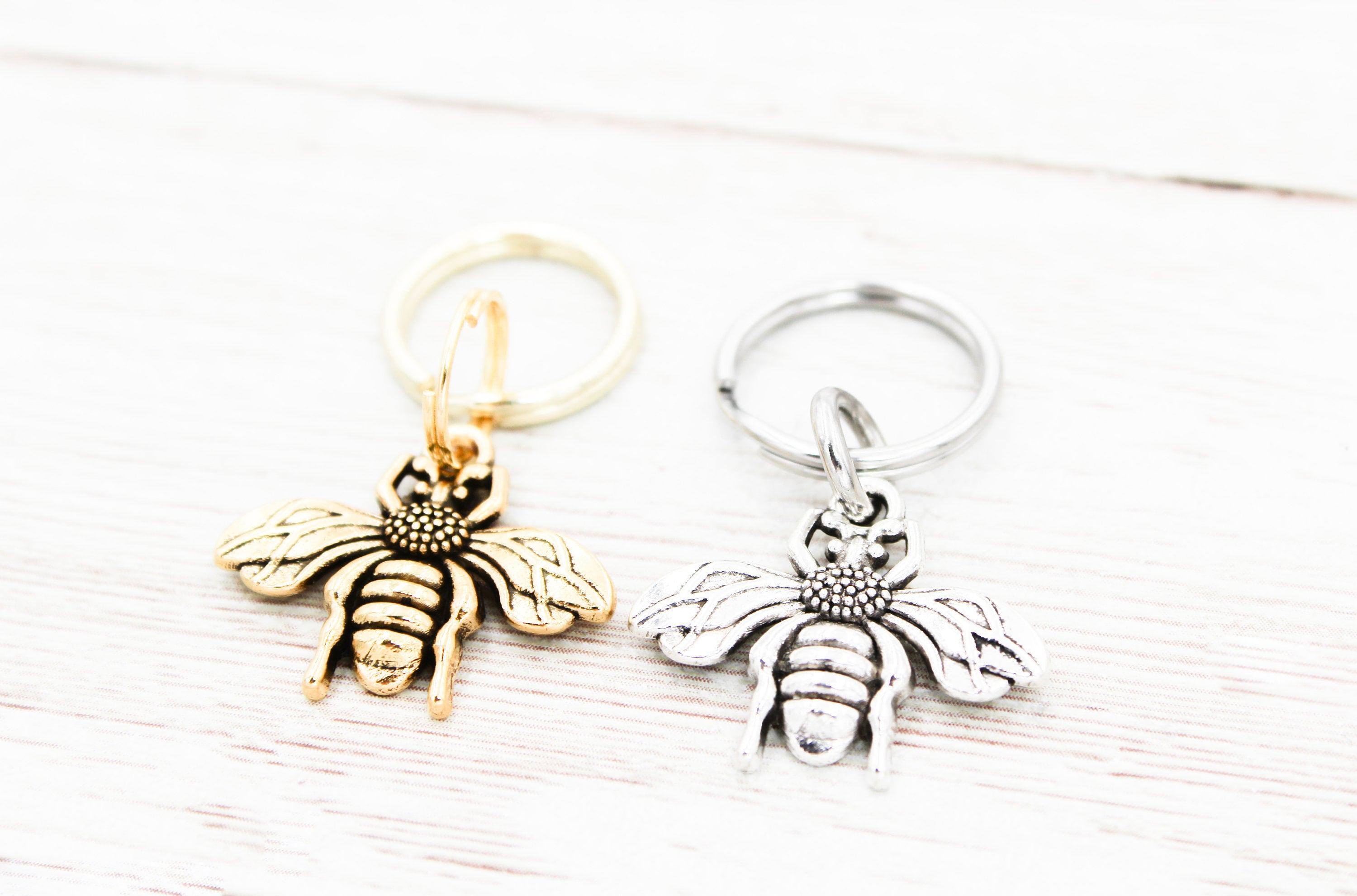 Gold Or Silver Bee Pet Collar Charm, Honeybee Dog Tag Honey Charms, Jewelry, Cat Jewelry