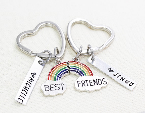Best Friends Gifts Best Friend Keyrings For Girls - 2 Piece Magnetic ...