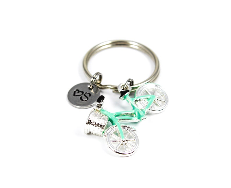 Custom Bicycle Keychain Biker Gift Bike Rider Gift Bicycle Charm Bike Lover Bicycle Keyring Bike Keyring Cyclist Gift Bike Keychain
