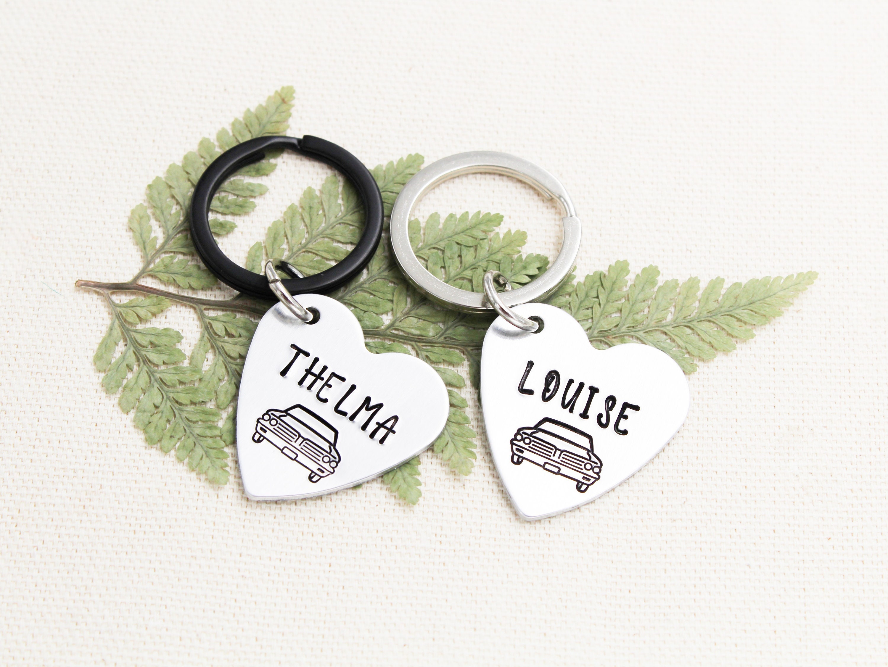 Matching Thelma and Louise Keychains Best Friends Keyring 