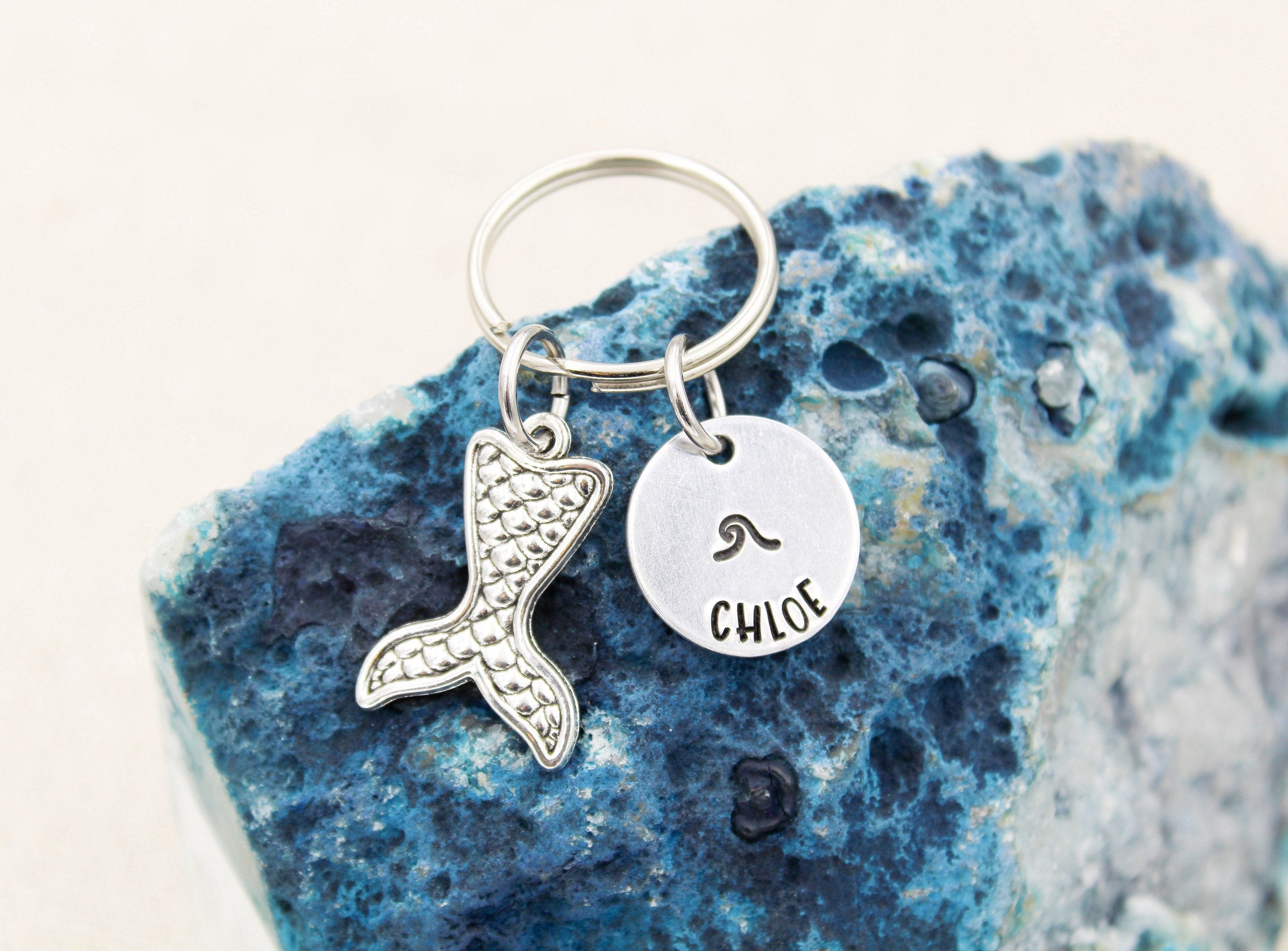 Personalisierter Name Meerjungfrau Schwanz Schlüsselanhänger - Etsy