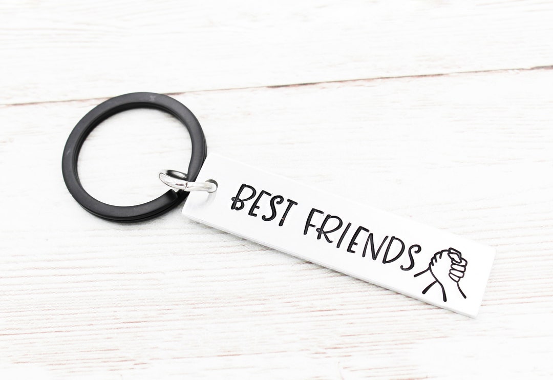 Best Friends Keychain, Friendship Keyring, Gift for Friends, Bestie Gifts, Soul Sister Gifts