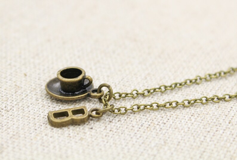 Foodie Jewelry Coffee Mug Caffeine Necklace Coffee Cup Necklace Coffee Lover Gift Coffee Gifts Coffee Drinker Gift Tea Cup Necklace