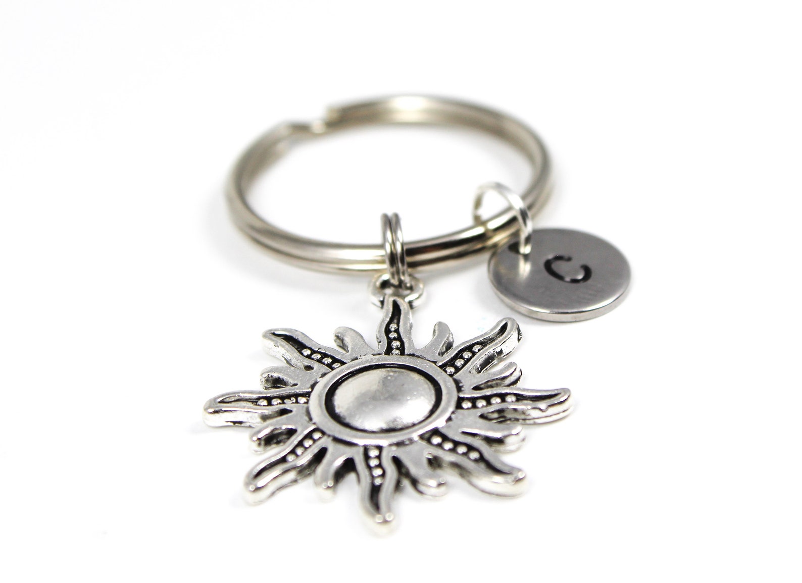 Sun Keychain, Initial Keyring, Sun Keyring, You Are My Sunshine ...