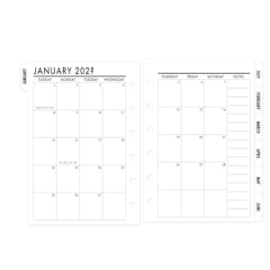 2023 or 2024 TABBED Calendar fits Louis Vuitton Agenda All Szs Bundle:  PM*MM*GM