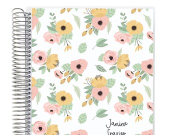 Complete Spiral Bound Planner, 7" x 9" size, 3 layout choices- Horizontal, Vertical, or Week on 1 Page layout - Find the Beauty