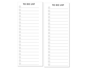 Printed Personal Rings Sidebar To Do Checklist Planner Refill, 12 Count, Circle Checklist, Lined Pages