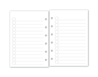 Printed Pocket Rings To Do Hexagon Planner Refill, 3.2" x 4.7", 15 or 30 Count, Functional Insert