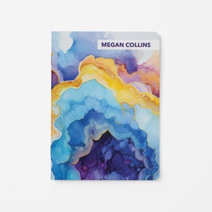 A5 Month on 2 Pages Calendar Traveler&#39;s Notebook Refill, Fits Covers that hold 5.83″ w by 8.27″ h, Monthly Layout - Amethyst Geode