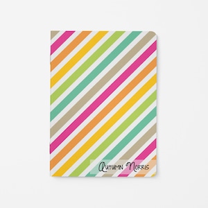 A5 Month on 2 Pages Calendar Traveler&#39;s Notebook Refill, Fits Covers that hold 5.83″ w by 8.27″ h, Monthly Layout - Stripe Hype