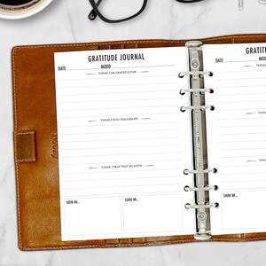 A5 Gratitude Journal Refill, 5.83 x 8.27, Binder Insert, Positive Mindset Journal, Affirmation Planner, Reflection Pages, Self-Care Wellness