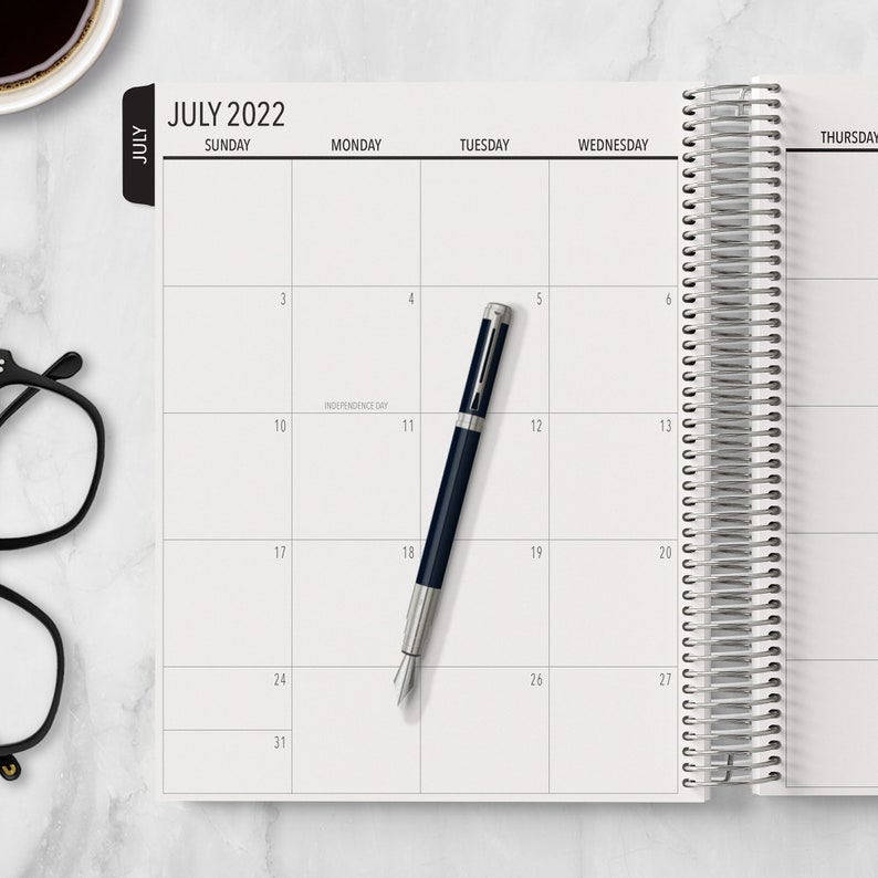 2022 2023 Monthly Spiral Bound Planner 7 X 9 Etsy