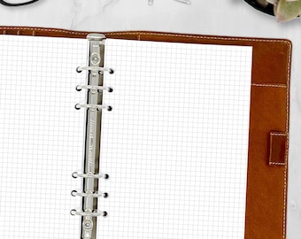 A5 Graph Paper Insert, Squared Notebook Refill