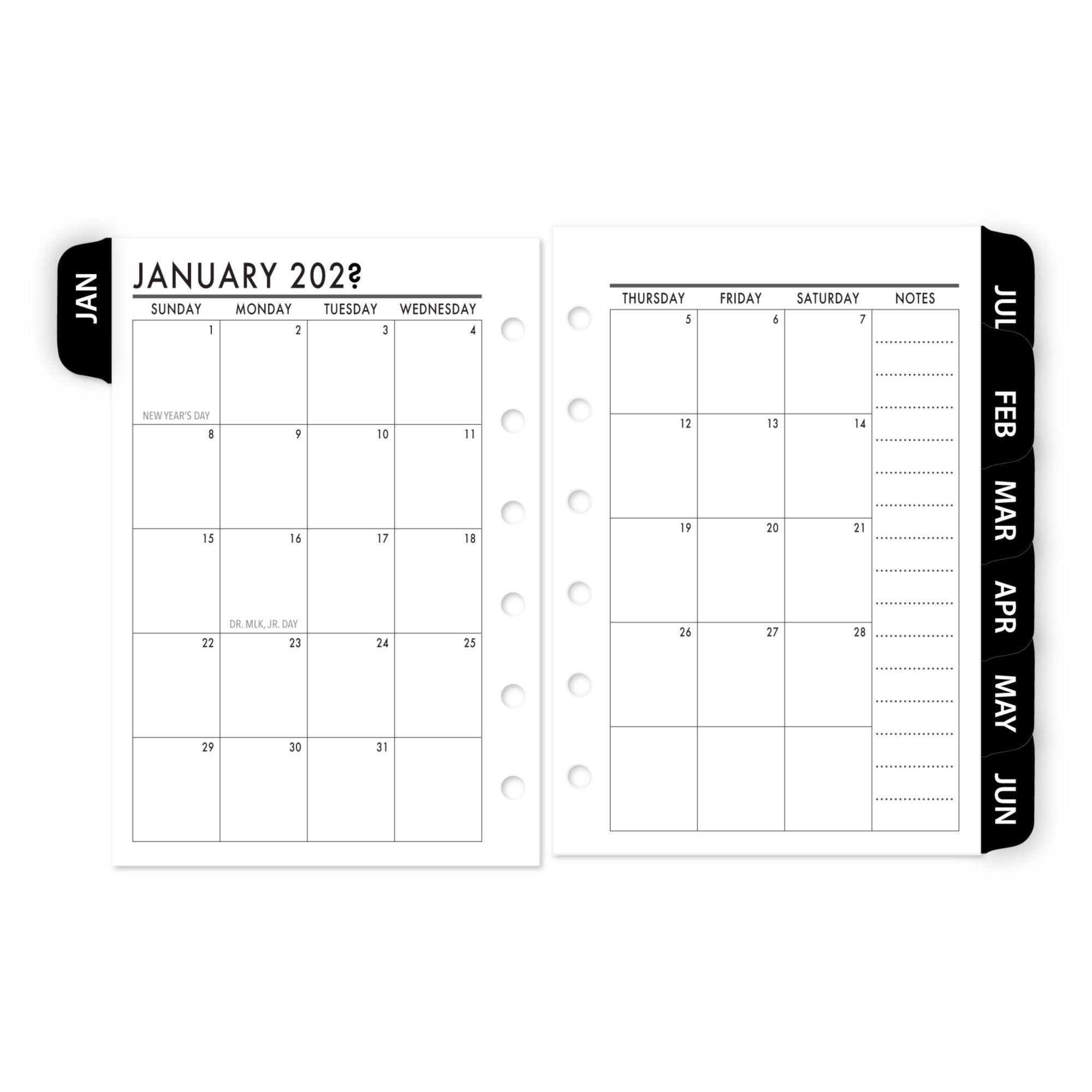 Buy FOILED Pocket Rings Tabbed Month on 2 Pages Deluxe Planner Online in  India 