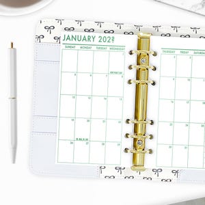 Personal Monthly Fae Grove Gradient Planner Insert, Month on 2 Pages Ring Binder Refill