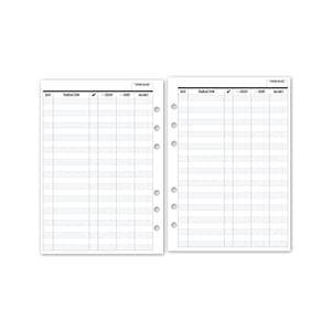 A5 Checkbook Register Refill, 5.83&quot; x 8.27&quot;, Ring Binder Planner Insert, Household Finances, Financial Management, Expenses, Budget Planning