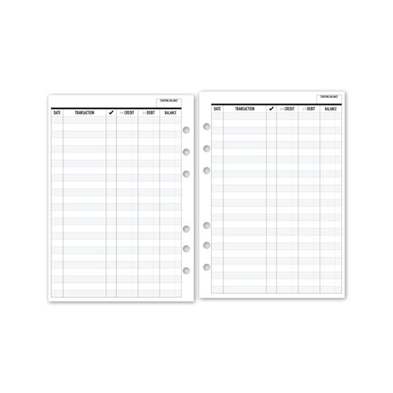 Checkbook Register Ledger Accounting Ledger Book – 8.5 X 6.5 Check ...