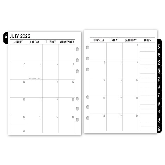 Calendrier Alc Calc 2023 Printed A5 Academic 2022 2023 Tabbed Month On 2 Pages Deluxe | Etsy Ireland