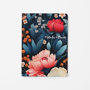A5 Month on 2 Pages Calendar Traveler&#39;s Notebook Refill, Fits Covers that hold 5.83″ w by 8.27″ h, Monthly Layout - Dark Jewels
