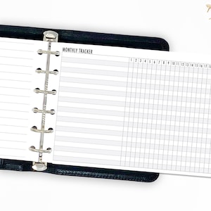 Pocket Habit Tracker Foldout Planner Insert, Daily Goal Tracking