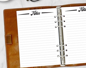 A5 Groovy Notes Refill Paper, Minimalist Writing Sheets, Daily Lined Journal Pages