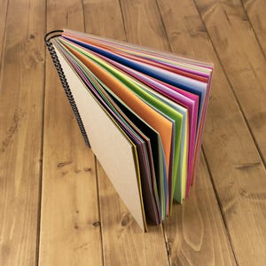 7" x 9" Junk Journal, Junque Journal for Scrapbooking, Art Journaling, Spiral Bound Mixed Paper Notebook, Chipboard Covers