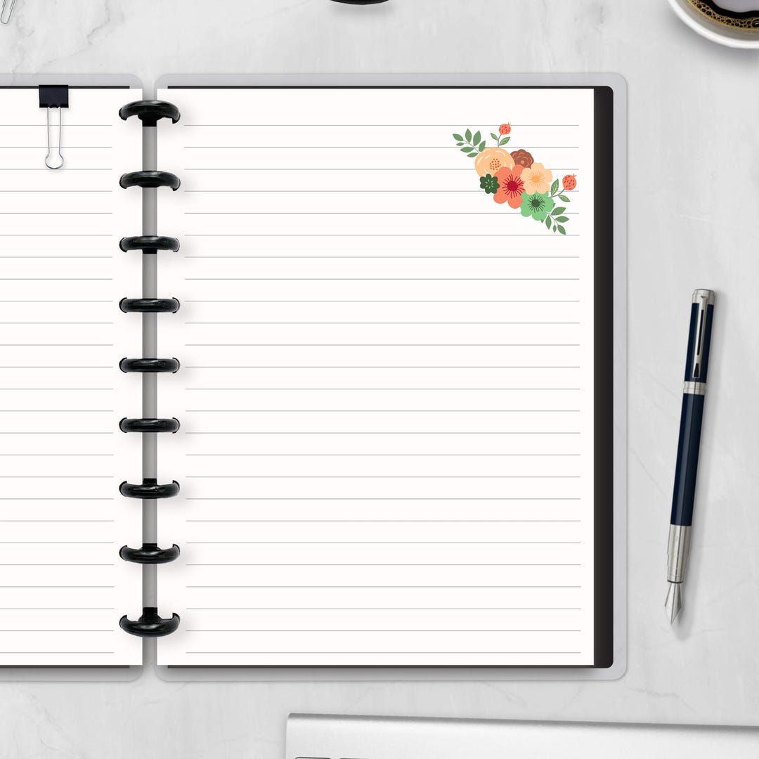 Classic Bloom Notes Refill, 7 X 9.25, Happy Planner Compatible, Disc ...