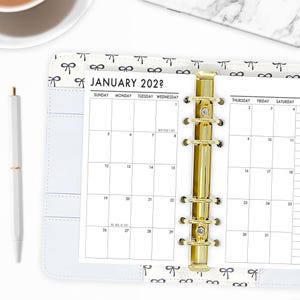 Personal Month on 2 Pages Calendar Refill, Dated Monthly View, Sunday Start