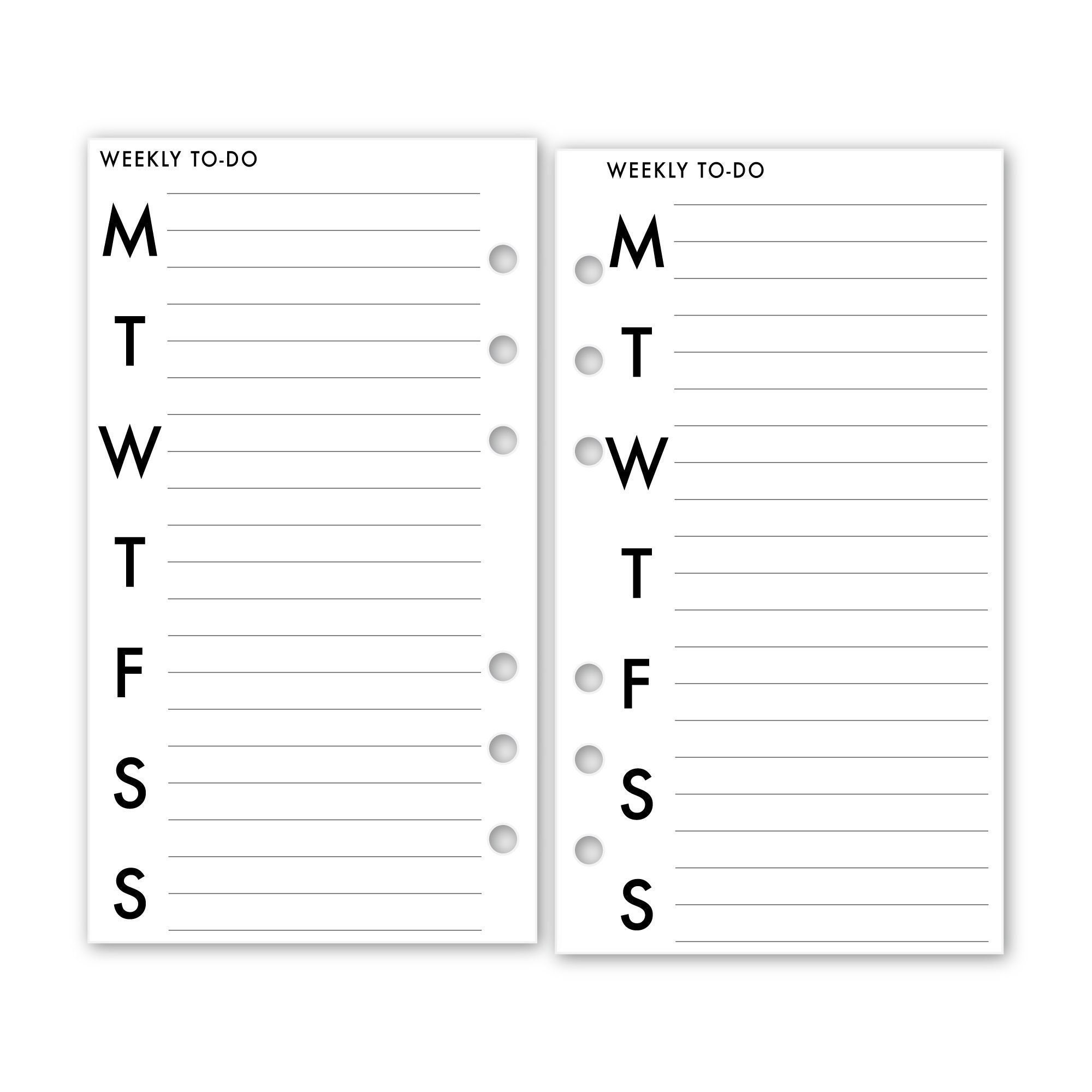  Personal Notes Planner Insert Refill, 3.74 x 6.73 inches,  Pre-Punched for 6-Rings to Fit Filofax, LV MM, Kikki K and Other Binders,  30 Sheets Per Pack : Handmade Products