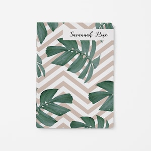 Recharge pour carnet de voyage A5, convient aux couvertures mesurant 5,83 po. l x 8,27 po. h, choisissez votre modèle de page intérieure dans le menu - Monstera Summer