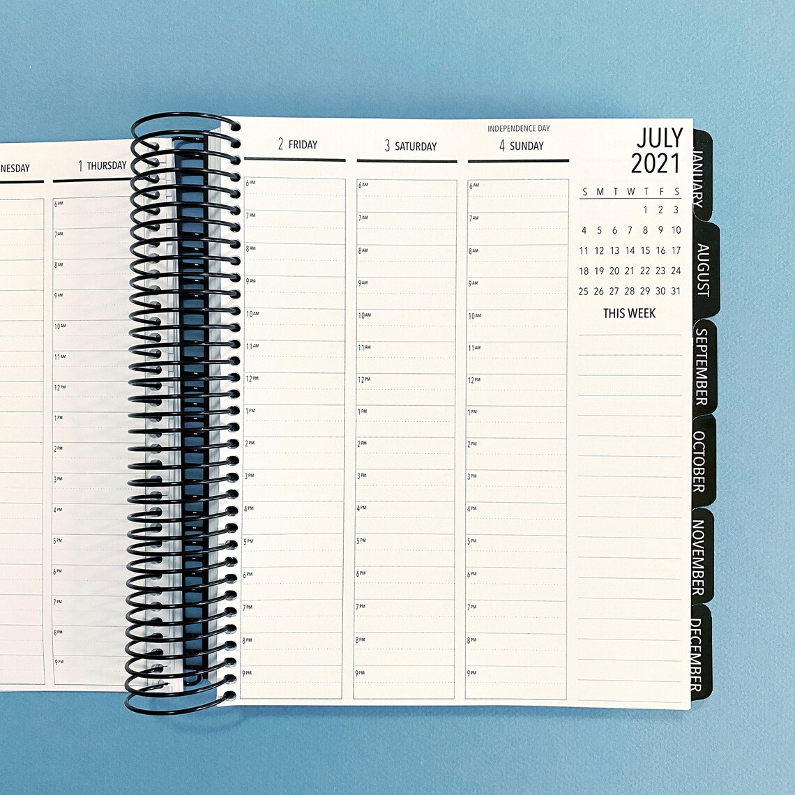 2022 complete spiral bound planner 7 x 9 size etsy