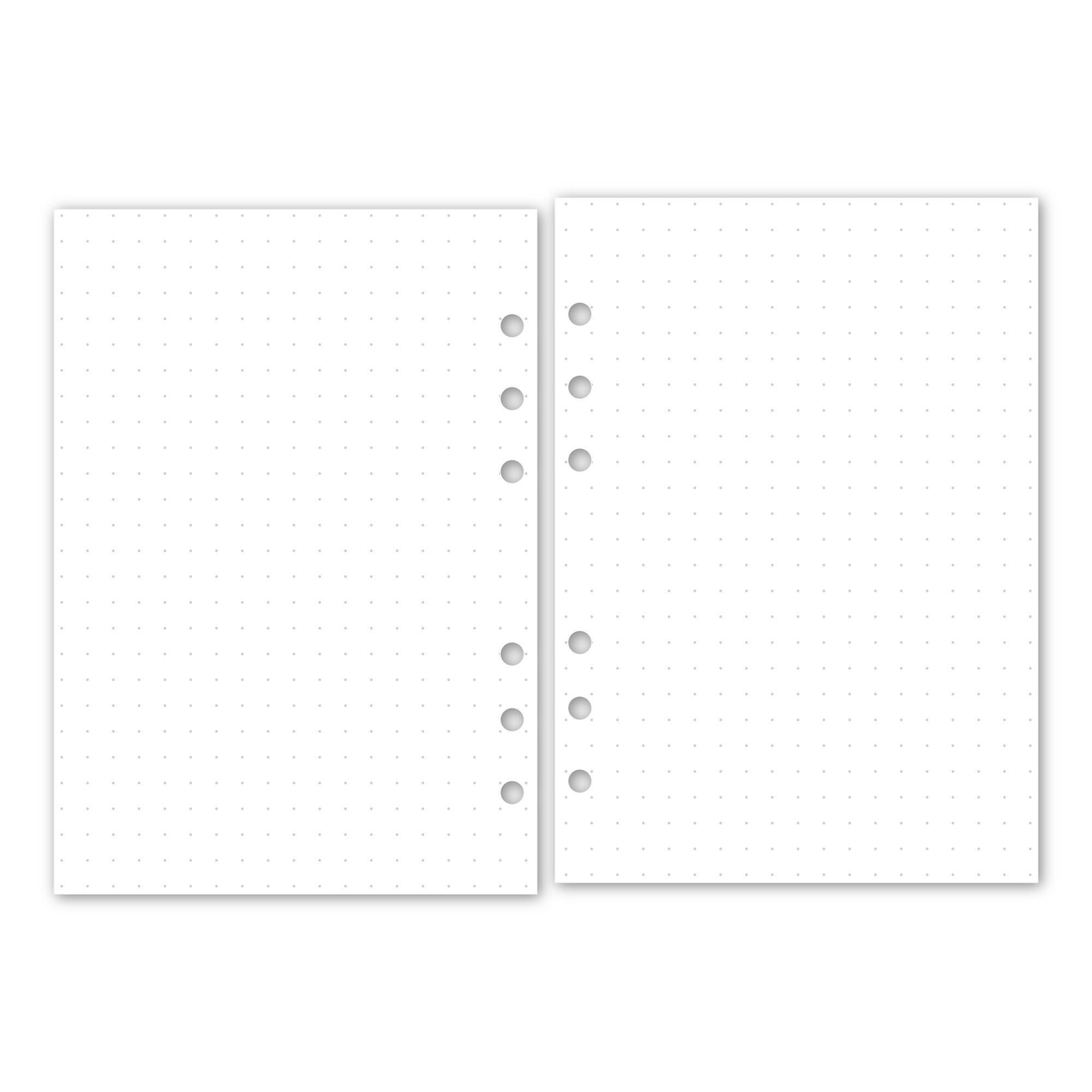 Dotted Journal Kit, Tebik A5 Bullet Grid Journal Loose Leaf with 6 Ring Binder, 240 Pages, 15 Colored Pens, Stencils, Stickers, Tapes for Journal