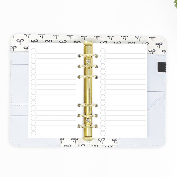 Printed Personal rings To Do Hexagon Checklist planner insert 15 Double ...