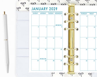 Calendario personal mensual de 2 páginas con inicio en domingo, Medianoche Mar