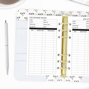 Personal Debt Repayment Planner Insert, Payoff Financial Goal Tracker