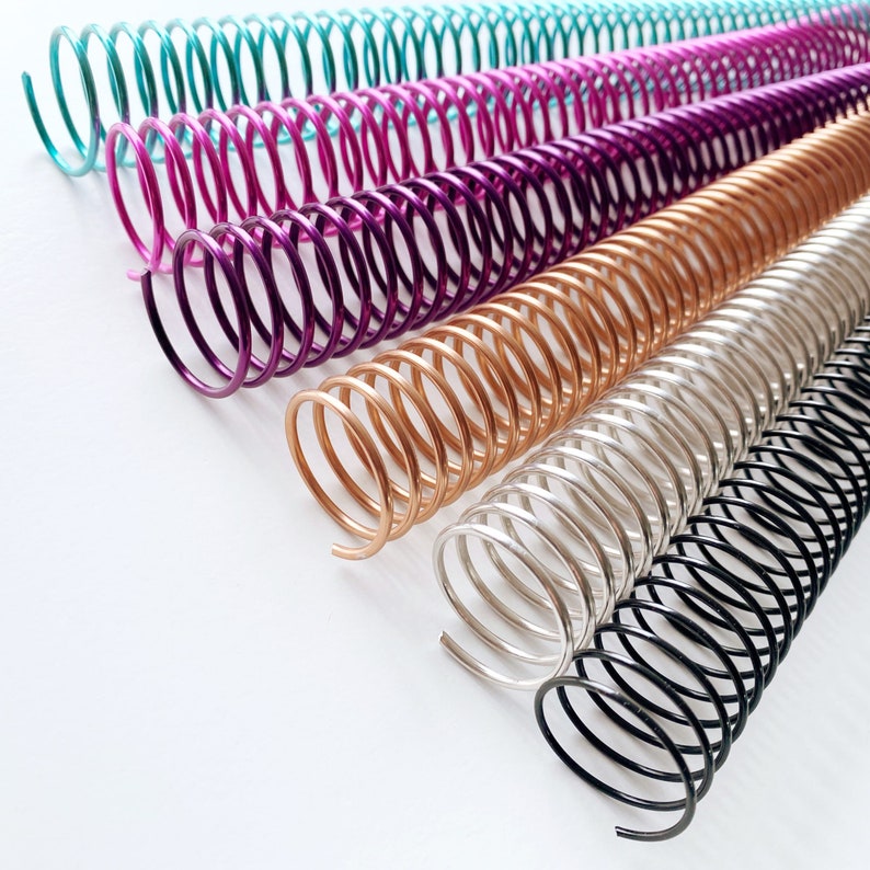 colorful metallic spiral binding coils for replacement