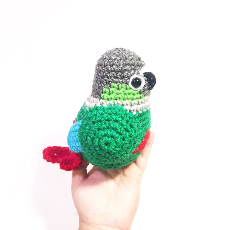green cheek conure plush